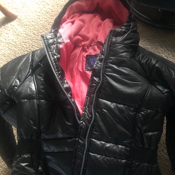 Black Snow Bib with Puffer Jacket, Youth - Picture 2 of 5